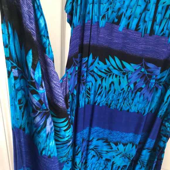 Women’s tropical faux wrap dress Size 14 - Picture 3 of 6